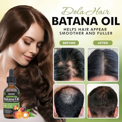 Dolahair Batana Oil for Hair Growth - 100% Natural Organic Pure Batana Hair Oil, Nourishes Damaged Hair, Natural Hair Growth Oil and Conditioner, 2.02 Fl Oz