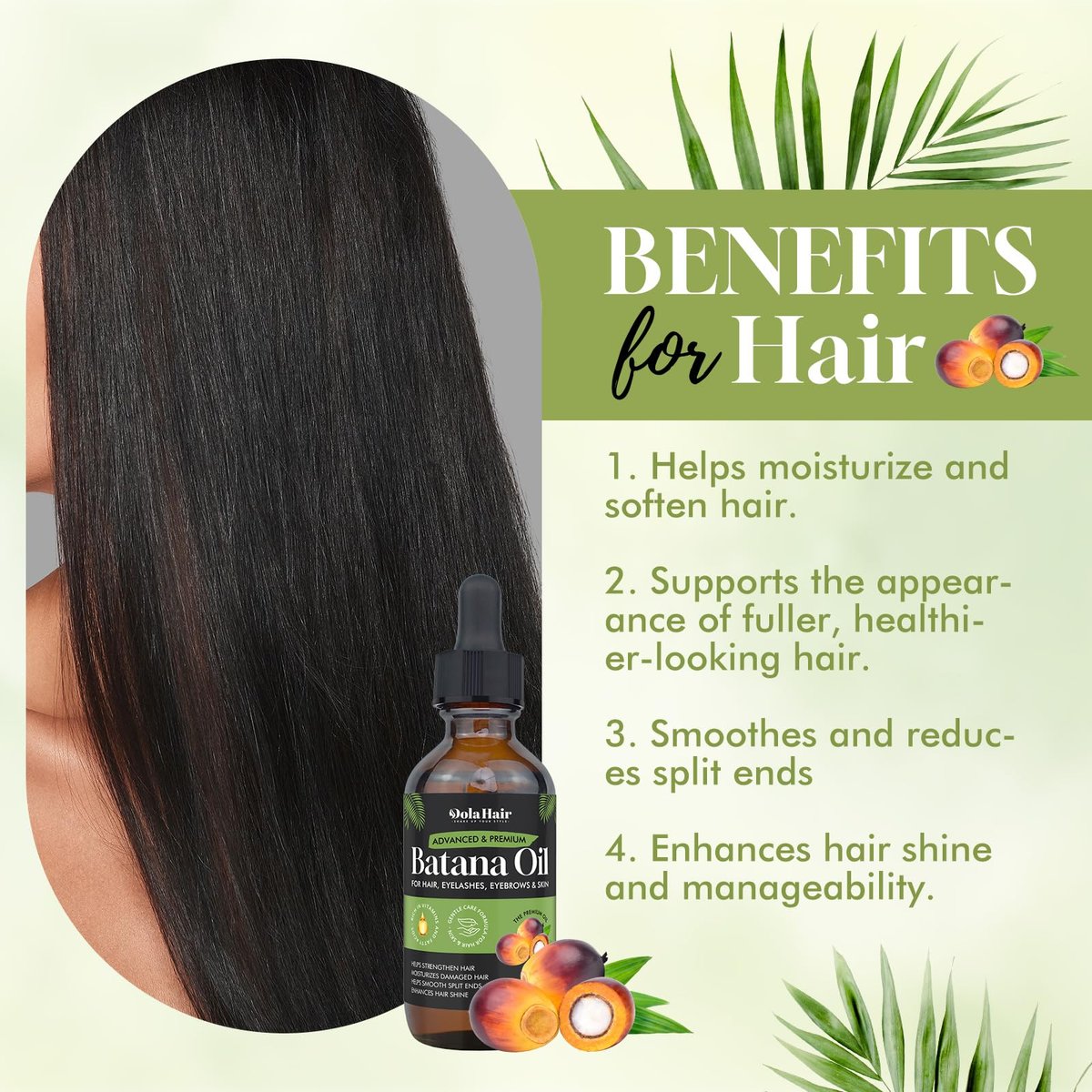 Dolahair Batana Oil for Hair Growth - 100% Natural Organic Pure Batana Hair Oil, Nourishes Damaged Hair, Natural Hair Growth Oil and Conditioner, 2.02 Fl Oz - görsel 8