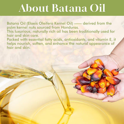 Dolahair Batana Oil for Hair Growth - 100% Natural Organic Pure Batana Hair Oil, Nourishes Damaged Hair, Natural Hair Growth Oil and Conditioner, 2.02 Fl Oz