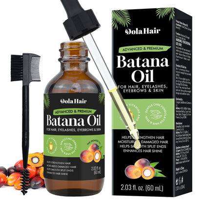 Dolahair Batana Oil for Hair Growth - 100% Natural Organic Pure Batana Hair Oil, Nourishes Damaged Hair, Natural Hair Growth Oil and Conditioner, 2.02 Fl Oz