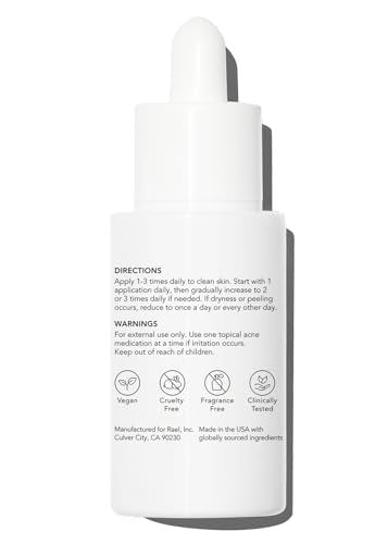 Rael Miracle Clear Serum – Salicylic Acid, Niacinamide & Zinc for Pore Minimizing & Acne-Prone Skin | Korean Skin Care (1 fl oz) Avelisse