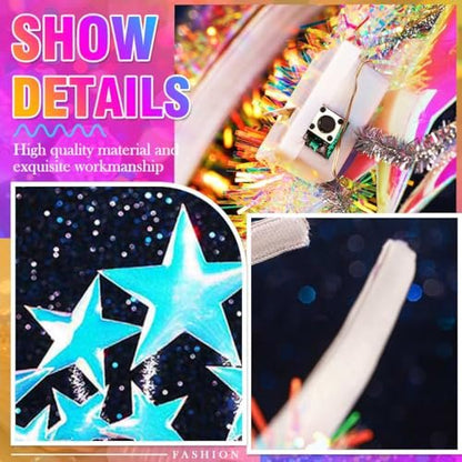 GORTIN Light Up Star Headband LED Headpiece Rave Stars Costume Hair Accessories for Women