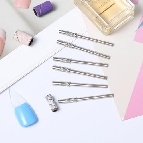 6-Piece Mandrel Bits for Small Sanding Bands – 3.1 mm Mini 3/32 Shank Nail Drill Bits for Electric Drill File Machine – Acrylic Nails Manicure Pedicure Tool - görsel 8