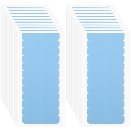 Mabor 240Pcs Tape for Hair Extensions - 1.58 x 0.32 Inch Double Sided Adhesive Strips, Blue - görsel 2