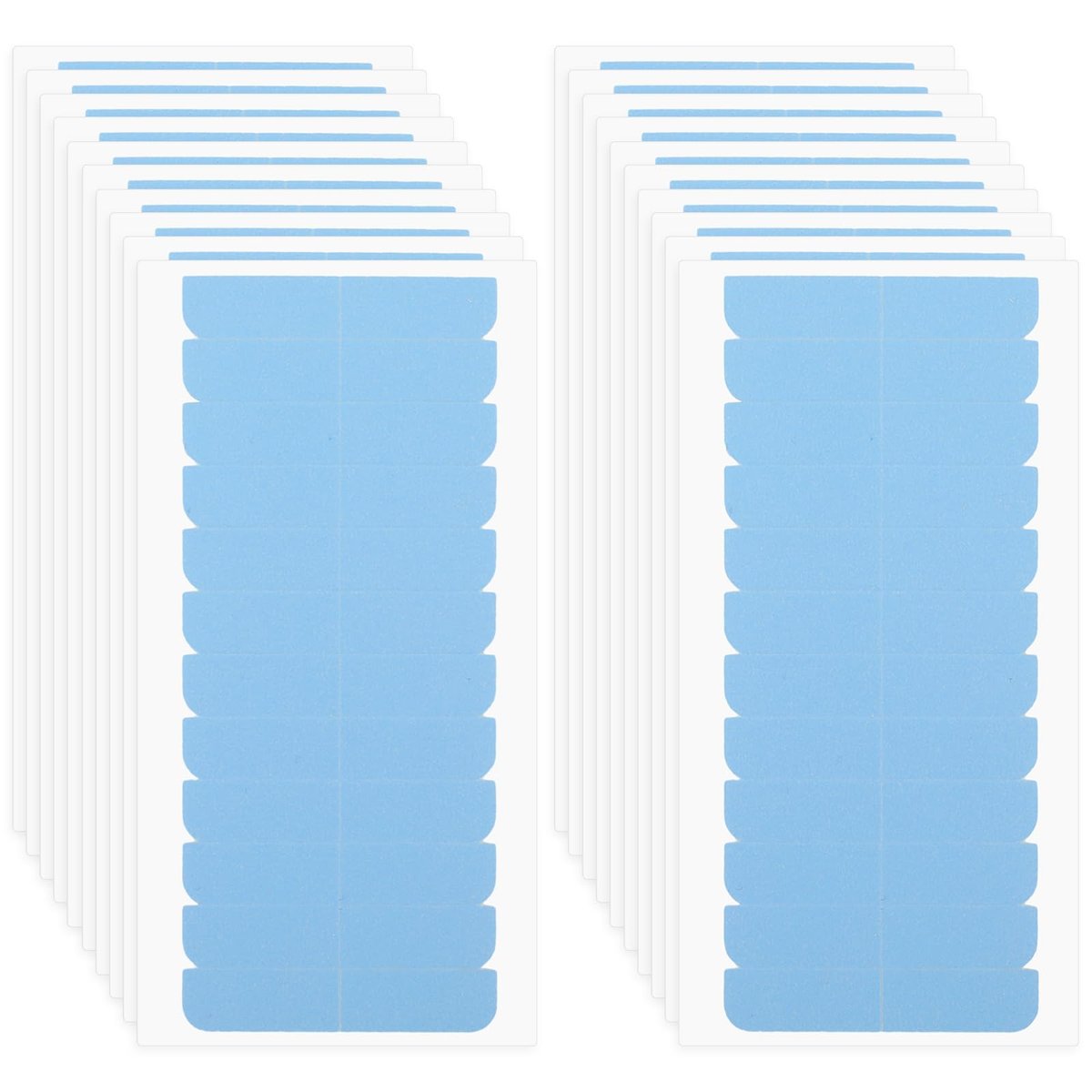Mabor 240Pcs Tape for Hair Extensions - 1.58 x 0.32 Inch Double Sided Adhesive Strips, Blue - görsel 1