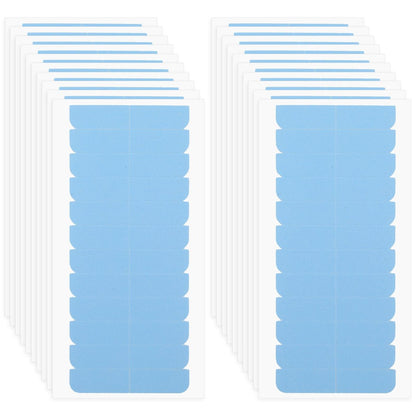 Mabor 240Pcs Tape for Hair Extensions - 1.58 x 0.32 Inch Double Sided Adhesive Strips, Blue