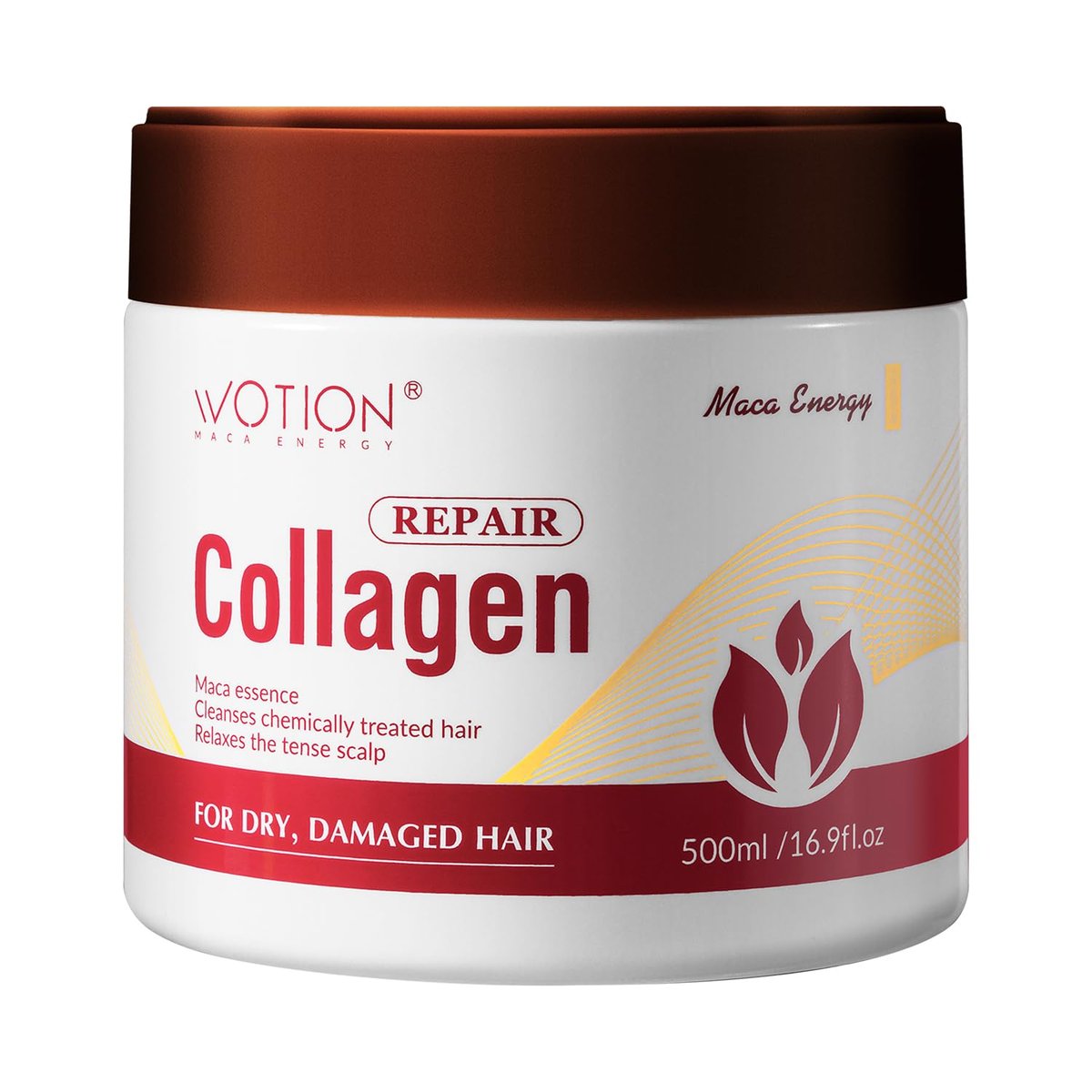 WOTION Deep Repair Conditioning Argan Oil Collagen Hair Mask - 16.9 Fl Oz Avelisse