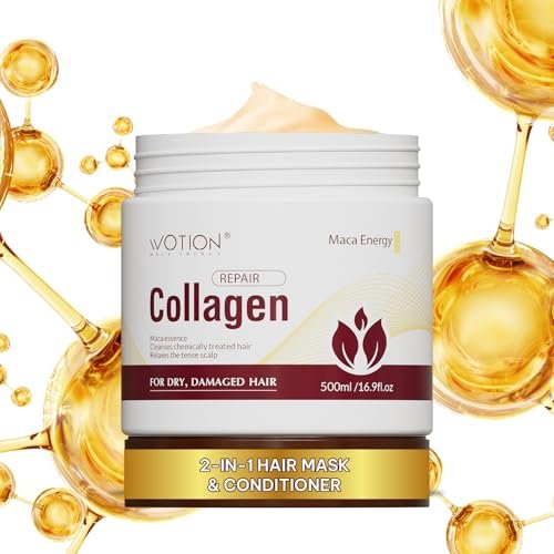 WOTION Deep Repair Conditioning Argan Oil Collagen Hair Mask - 16.9 Fl Oz Avelisse