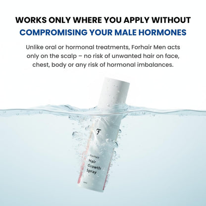 ForHair Men Hair Growth Spray – Stimulates New Hair, Strengthens Follicles – Local Regrowth Action, No Unwanted Body Hair – Safe and Easy Alternative to Pills, Costly and Painful Treatments Avelisse