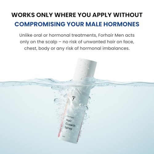 ForHair Men Hair Growth Spray – Stimulates New Hair, Strengthens Follicles – Local Regrowth Action, No Unwanted Body Hair – Safe and Easy Alternative to Pills, Costly and Painful Treatments Avelisse