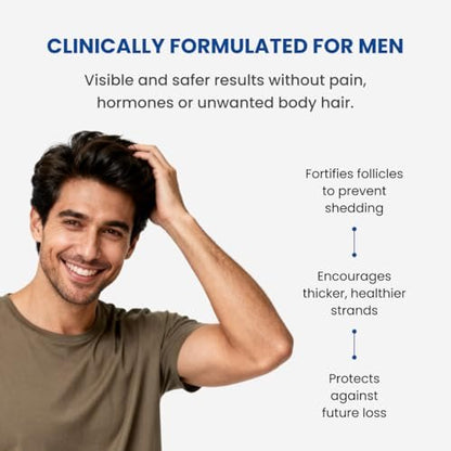 ForHair Men Hair Growth Spray – Stimulates New Hair, Strengthens Follicles – Local Regrowth Action, No Unwanted Body Hair – Safe and Easy Alternative to Pills, Costly and Painful Treatments Avelisse