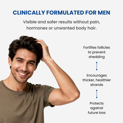 ForHair Men Hair Growth Spray – Stimulates New Hair, Strengthens Follicles – Local Regrowth Action, No Unwanted Body Hair – Safe and Easy Alternative to Pills, Costly and Painful Treatments Avelisse