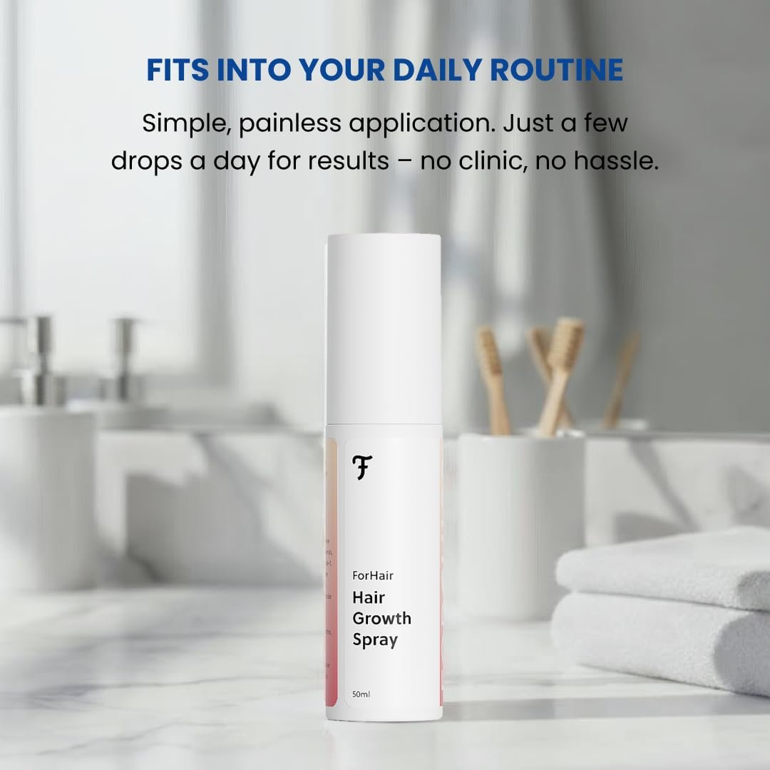 ForHair Men Hair Growth Spray – Stimulates New Hair, Strengthens Follicles – Local Regrowth Action, No Unwanted Body Hair – Safe and Easy Alternative to Pills, Costly and Painful Treatments Avelisse