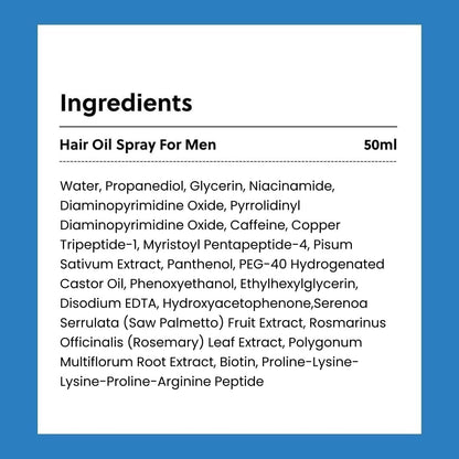 ForHair Men Hair Growth Spray – Stimulates New Hair, Strengthens Follicles – Local Regrowth Action, No Unwanted Body Hair – Safe and Easy Alternative to Pills, Costly and Painful Treatments Avelisse