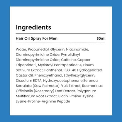 ForHair Men Hair Growth Spray – Stimulates New Hair, Strengthens Follicles – Local Regrowth Action, No Unwanted Body Hair – Safe and Easy Alternative to Pills, Costly and Painful Treatments Avelisse