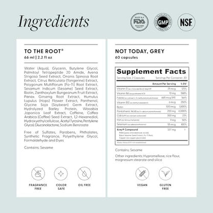 Arey The System Daily Hair Serum & Supplement for Women & Men | Slows Grey Hair in 3–6 Months | Complete Anti Grey System with Biotin, B + D Vitamins (1 Month Supply) Avelisse
