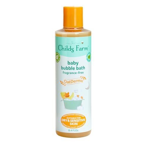 Childs Farm OatDerma Fragrance-Free Bubble Bath – Gently Cleanses and Soothes Dry, Sensitive Skin, Suitable for Newborns, 8.4 Fl Oz Avelisse