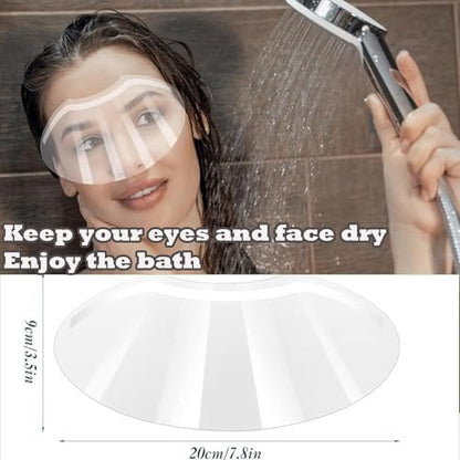 CLOEWCL 100 Pcs Disposable Clear Plastic Eye Shield for Showering, Haircut, Lash Aftercare – Shower Visor for Adults