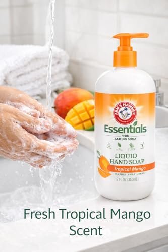 Arm & Hammer Essentials Gentle Baking Soda Liquid Hand Soap, Tropical Mango, 12 fl oz (Pack of 2) - görsel 6
