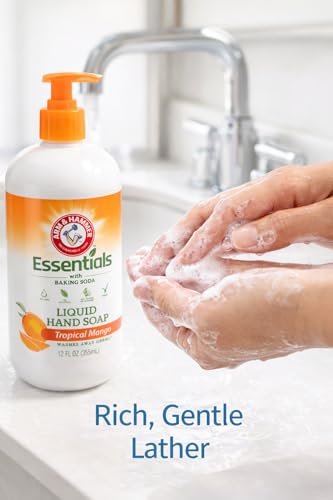 Arm & Hammer Essentials Gentle Baking Soda Liquid Hand Soap, Tropical Mango, 12 fl oz (Pack of 2) - görsel 10