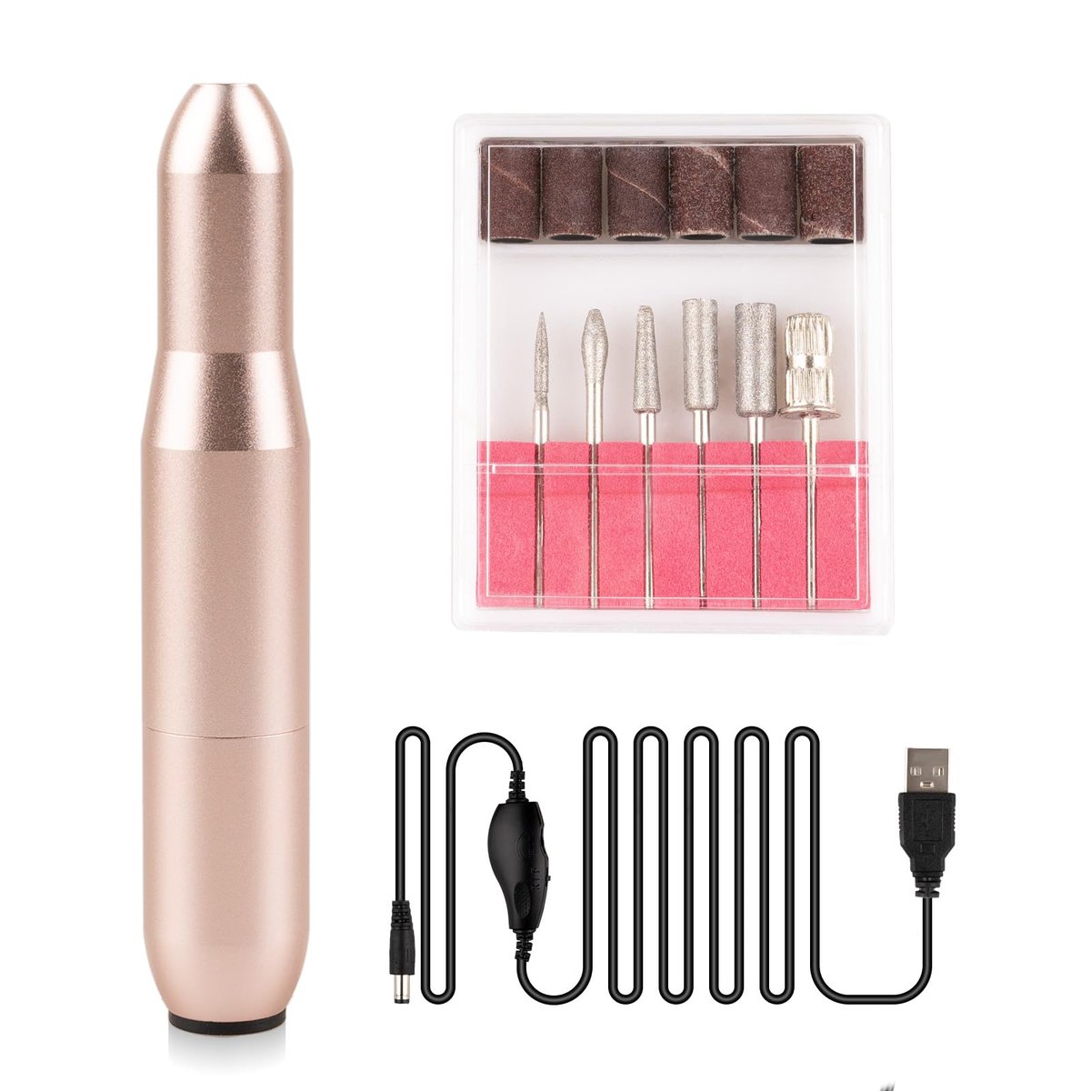 Marvelity Electric Nail Drill Set – Professional USB-Powered Acrylic Nail Drill for Manicure & Pedicure at Home or Salon Avelisse