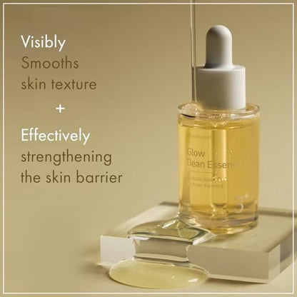 TOSOWOONG Glow Bean Essence - 31,025ppm Soybean Ferment Extract Face Serum for Glass Skin, Exfoliating, Hydrating, Radiant Moisturizer, Korean Skin Care, 33ml