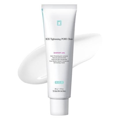 TOSOWOONG Pore Refiner Cream – AHA Pore Minimizer with Glycolic & Lactic Acid, Oil Control Moisturizer for Oily Skin, Texture Smoothing, Korean Skincare, 50g / 1.76 oz