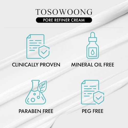 TOSOWOONG Pore Refiner Cream – AHA Pore Minimizer with Glycolic & Lactic Acid, Oil Control Moisturizer for Oily Skin, Texture Smoothing, Korean Skincare, 50g / 1.76 oz - görsel 11