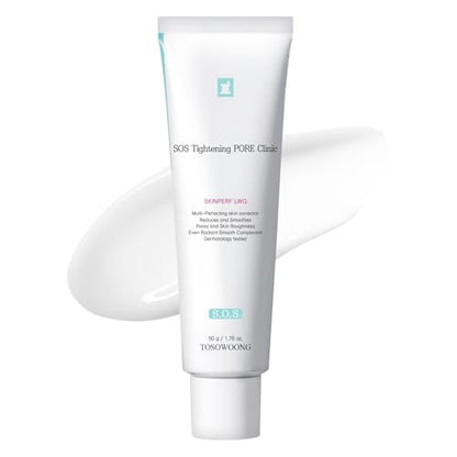 TOSOWOONG Pore Refiner Cream – AHA Pore Minimizer with Glycolic & Lactic Acid, Oil Control Moisturizer for Oily Skin, Texture Smoothing, Korean Skincare, 50g / 1.76 oz