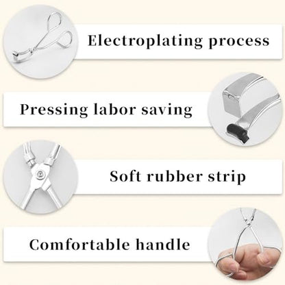 Qiifaiikooii Eyelash Curler for Short Lashes – Stainless Steel Lash Curler for Dramatic Curl in Seconds (Silver)