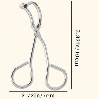 Qiifaiikooii Eyelash Curler for Short Lashes – Stainless Steel Lash Curler for Dramatic Curl in Seconds (Silver)