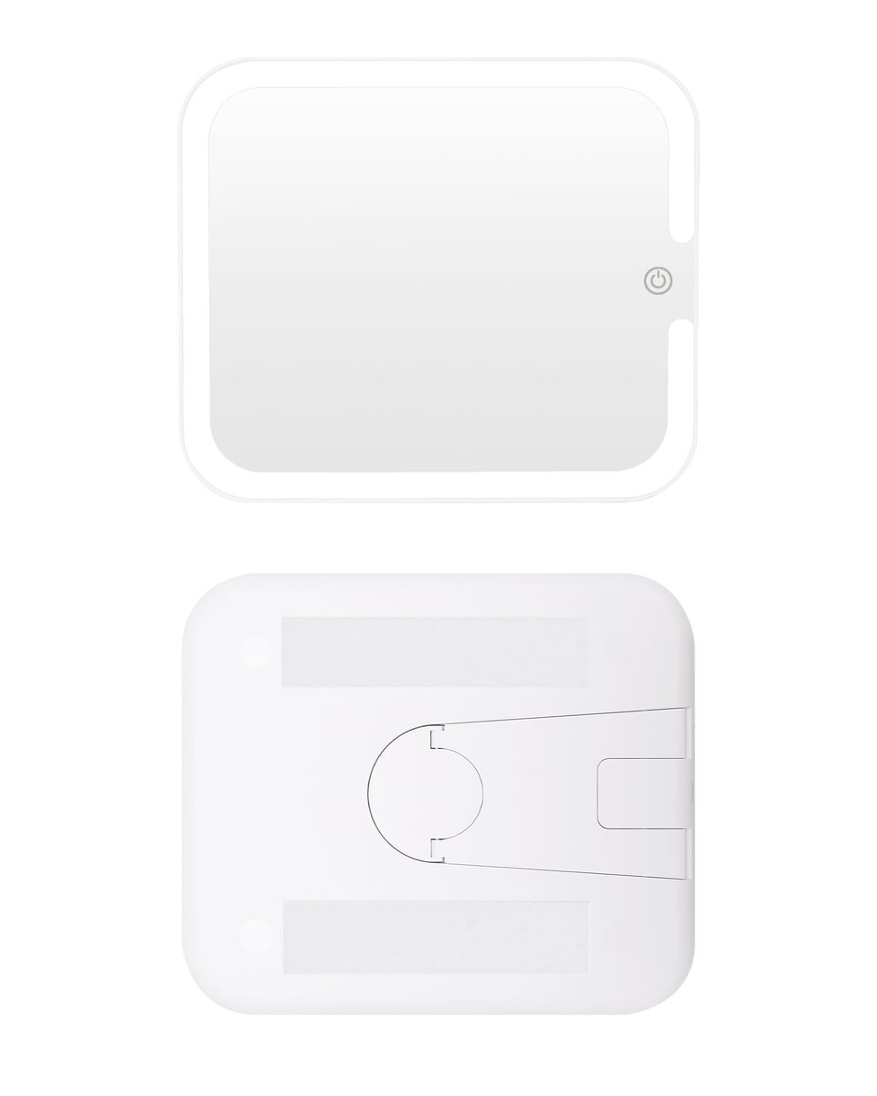 Relavel Makeup Mirror with Lights - LED Replacement for Makeup Bag, 3 Color Lighting, Brightness Adjustable, 8.3 x 5.1 Inches, White Avelisse