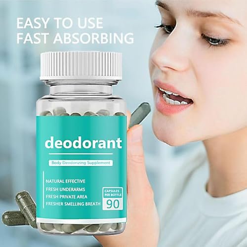 SIRDIKA Body Deodorizing Supplement - Internal Deodorant Chlorophyll Capsules for Odor Control, 90 Count Avelisse