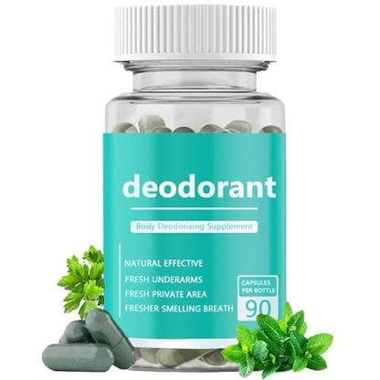 SIRDIKA Body Deodorizing Supplement - Internal Deodorant Chlorophyll Capsules for Odor Control, 90 Count Avelisse
