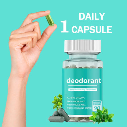 SIRDIKA Body Deodorizing Supplement - Internal Deodorant Chlorophyll Capsules for Odor Control, 90 Count Avelisse