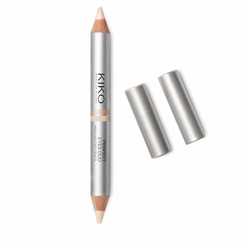 Kiko Milano Perfect Eyes Duo Highlighter Pencil - Dual-End Highlight Pencil for Brightening Eyes - 01 White/Transparent Avelisse