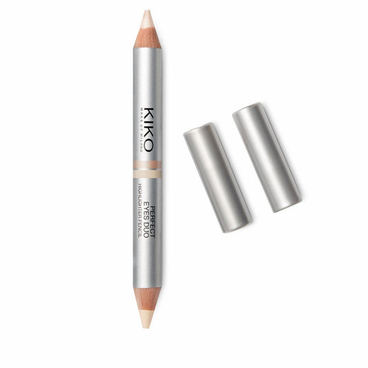 Kiko Milano Perfect Eyes Duo Highlighter Pencil - Dual-End Highlight Pencil for Brightening Eyes - 01 White/Transparent Avelisse