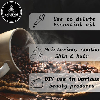 Naturevibe Botanicals 100% Pure Coffee Bean Oil - 32 oz | Natural Moisturizer for Skin & Hair Care Avelisse