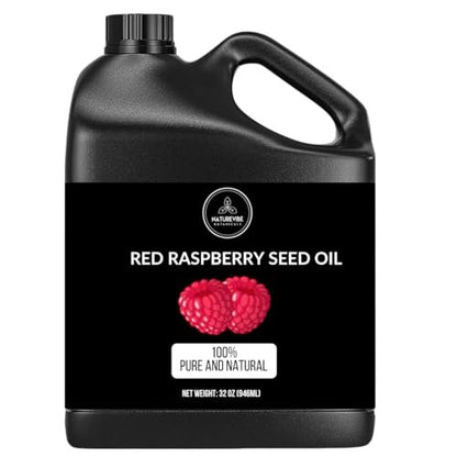 Naturevibe Botanicals Red Raspberry Oil - 100% Pure & Natural for Skin & Hair Care (32 oz) Avelisse