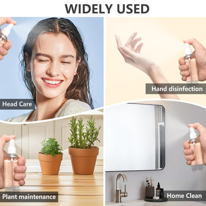 DTDNZKN 4 Pack 4 oz (120ml) Small Spray Bottles - Fine Mist, Refillable, Reusable Plastic Spray Bottles for Hair, Cleaning, Plants, and Travel
