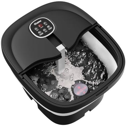 HOSPAN Collapsible Foot Spa with Electric Rotary Massage, Heat, Bubbles, and 24 Shiatsu Massage Balls for Stress Relief Avelisse