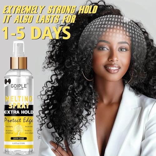 Goiple Lace Melting and Holding Spray – 8.45 fl oz Glue-Less Hair Adhesive for Wigs, Lace Frontals, and Closure Extensions | Strong Natural Hold with Control - görsel 10