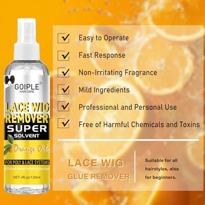 Tape in Extension Remover – 4 FL OZ Fast Acting Hair Glue Remover for Tape In Extensions, Wig Adhesive Remover, Removes Hair Glue, Wig Tape & Edge Brush