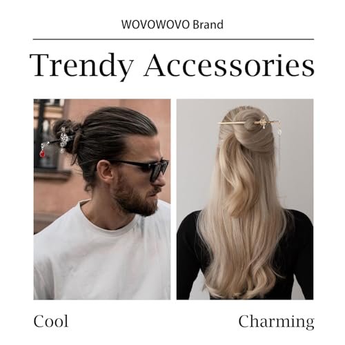 4-Piece Retro Metal Sword Hair Sticks – Ancient Style Hair Chopsticks with Tassels for Women and Men - görsel 8