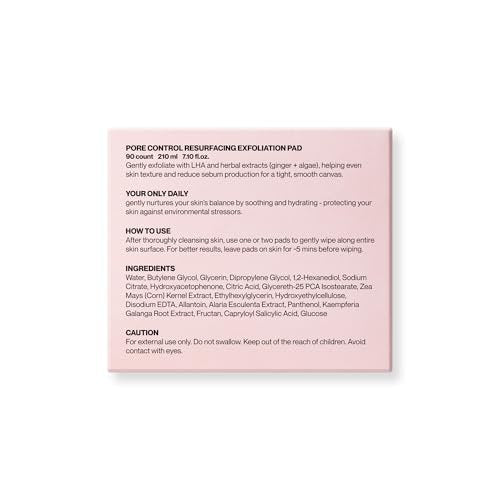 Knours Pore Control Exfoliating Korean Toner Pads | LHA for Sensitive Skin | Refine Textured Skin and Blemishes, Control Sebum, Tighten Pores | 90 Count Avelisse