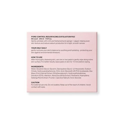 Knours Pore Control Exfoliating Korean Toner Pads | LHA for Sensitive Skin | Refine Textured Skin and Blemishes, Control Sebum, Tighten Pores | 90 Count Avelisse
