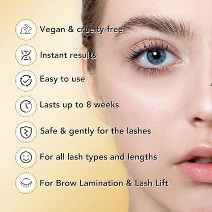 GOLLEE Lash Lift Kit & Brow Lamination Kit - Professional Eyelash Perm Kit for Semi-Permanent Curling, Easy for Beginners, Salon-Quality Results at Home Avelisse