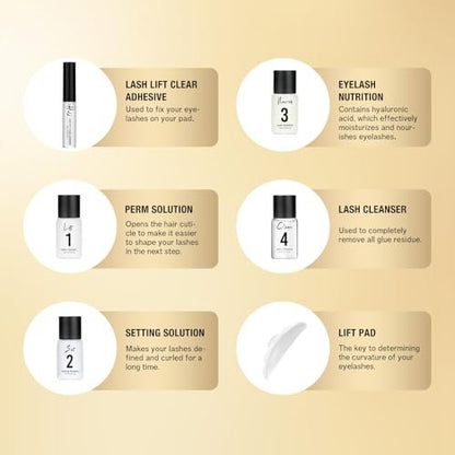GOLLEE Lash Lift Kit & Brow Lamination Kit - Professional Eyelash Perm Kit for Semi-Permanent Curling, Easy for Beginners, Salon-Quality Results at Home Avelisse