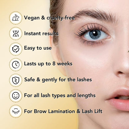 GOLLEE Lash Lift Kit & Brow Lamination Kit - Professional Eyelash Perm Kit for Semi-Permanent Curling, Easy for Beginners, Salon-Quality Results at Home Avelisse