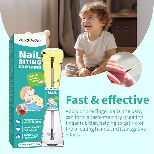 BOBKNOW 10 ml Nail Biting Treatment for Kids – Bitter Melon Extract Polish to Stop Nail Biting, Protect & Repair, Correct Bad Habits Avelisse